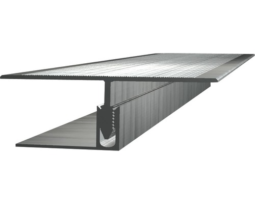 Barre de seuil/Profilé de raccordement Konsta aluminium pour épaisseur de planches de 20 à 26 mm 22,5x60x2500 mm