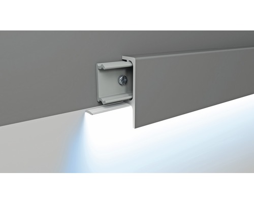 Plinthe à LED pour éclairage indirect au mur