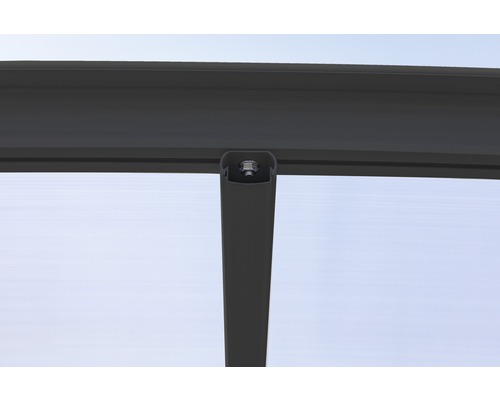 Vue détaillée d''un toit de terrasse avec raccord vissé