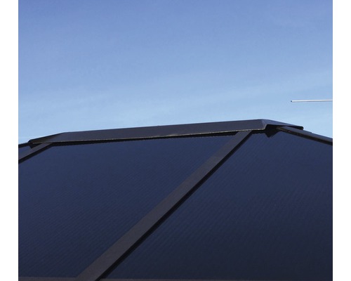 Gros plan sur la structure de toit d''une maison de jardin