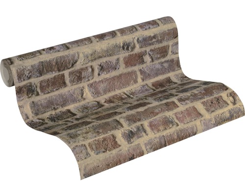 Rouleau de papier peint avec motif de briques