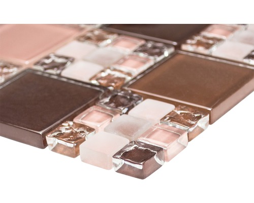 Mosaïque en verre et pierre naturelle