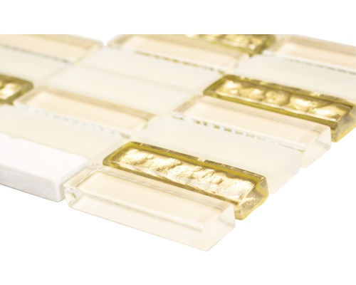 Mosaïque en verre et pierre naturelle