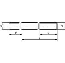 Dresselhaus Stiftschraube Antrieb Vollgewinde 10,0 x 35 mm blank 10 Stück-thumb-1