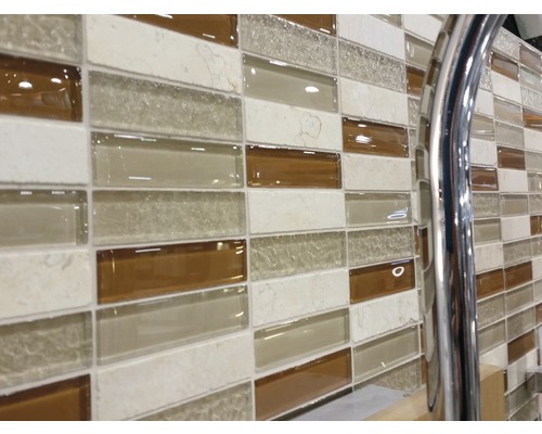 Mosaïque avec aspect de verre et de pierre