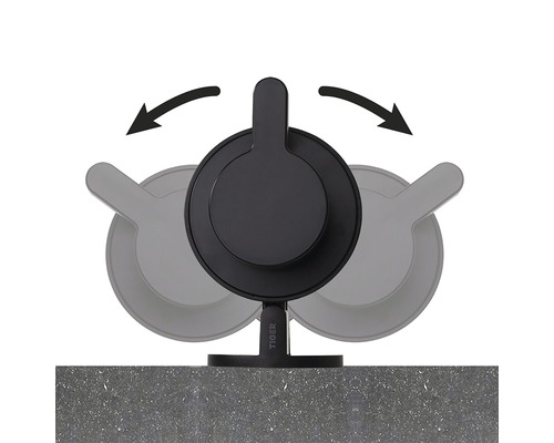 Porte-serviettes pivotant Tiger pour montage mural