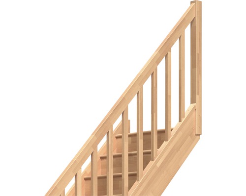 Holztreppe mit Geländer zur Raumgestaltung