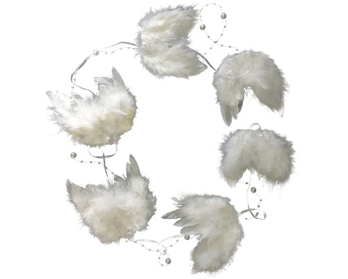 Couronne décorative en plumes avec perles pour les fêtes