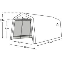 Einzelgarage ShelterLogic In-a-Box 300x610 cm grau-thumb-7