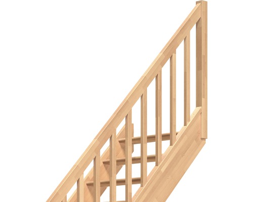 Escalier en bois avec rampe
