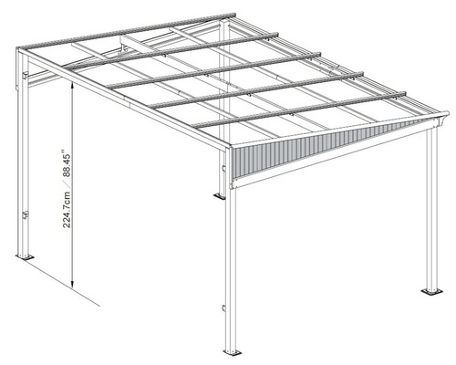 Illustration d''un pavillon avec indication de la hauteur