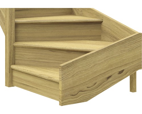 Escalier en bois à trois marches