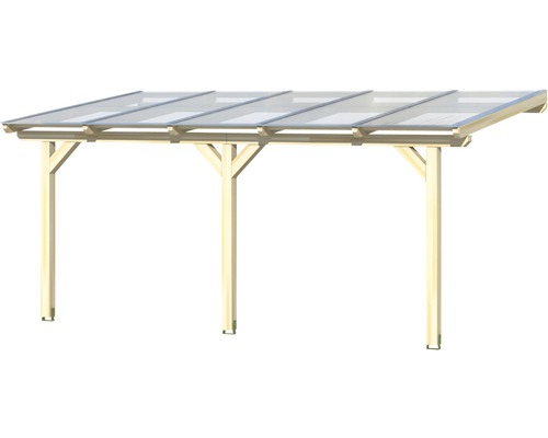 Holzcarport mit transparentem Dach