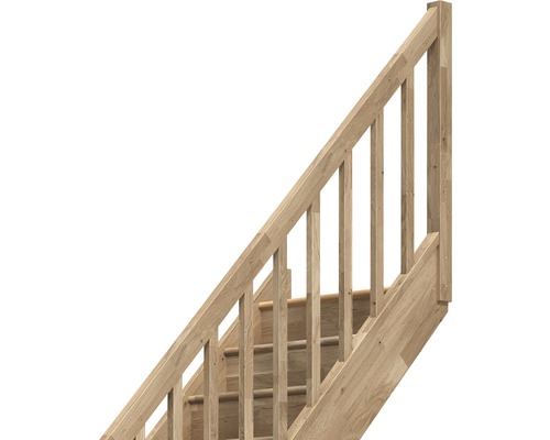 Escalier en bois avec rampe