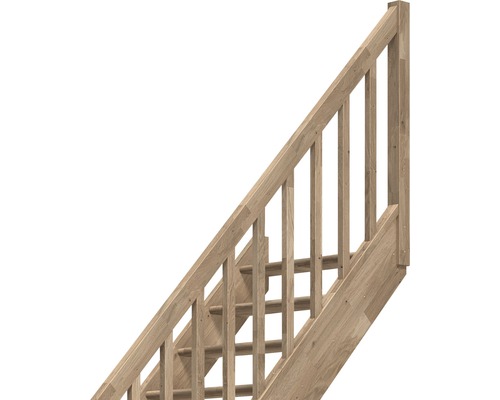 Holztreppe mit Geländer