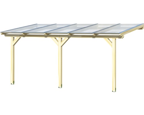 Holzcarport mit transparenter Überdachung