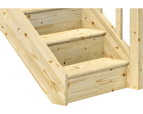 Gros plan d''un escalier en bois avec rampe