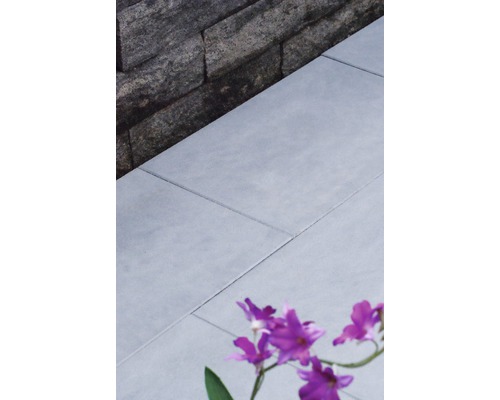 Dalle de terrasse en béton FLAIRSTONE Alaska Light gris clair 60x40x4,5 cm chanfreiné