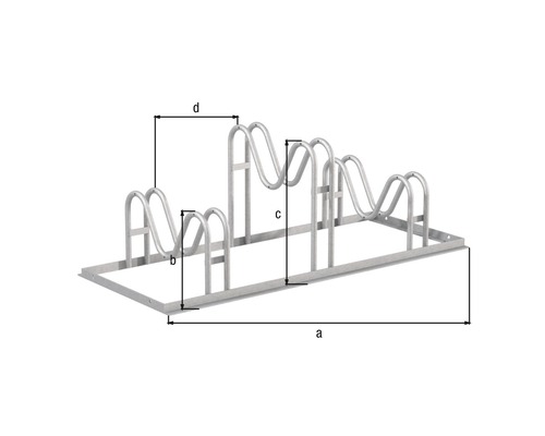 Support à vélos avec dimensions