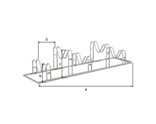 Support à vélos en métal avec dimensions