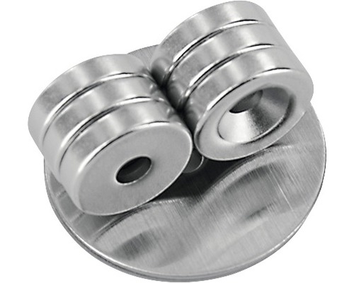 Aimant disque avec trou fraisé pour vis