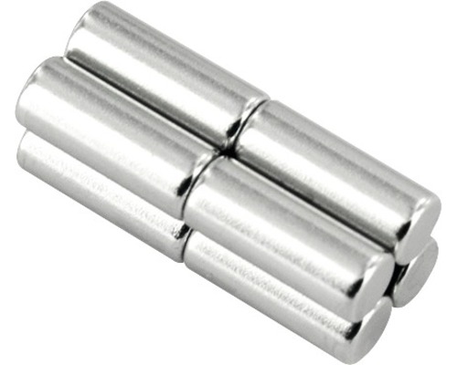 Six aimants cylindriques