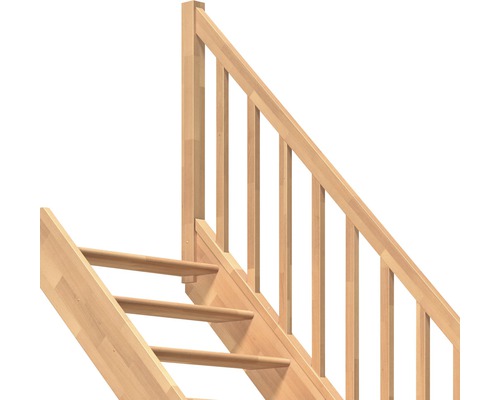 Holztreppe mit Geländeransicht
