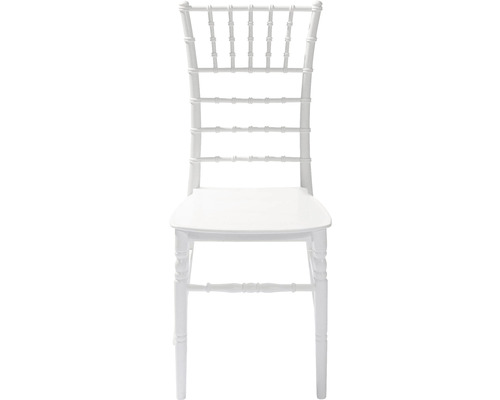 Chaise Chiavari blanche avec dossier à barreaux