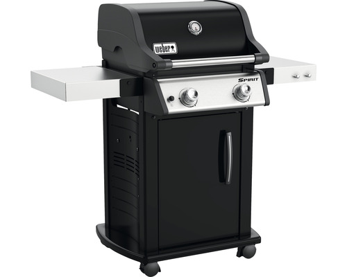 Weber Spirit Gasgrill mit zwei Brennern, Unterschrank und Seitentischen