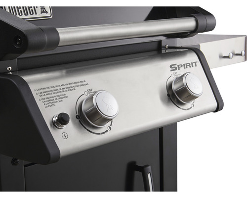 Detailansicht eines Weber Spirit Gasgrills mit Bedienelementen