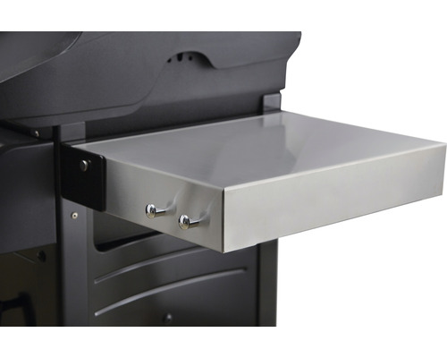 Grill mit Ablagetisch aus Metall