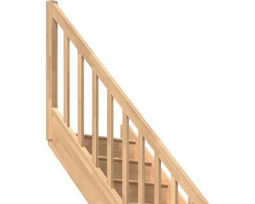 Escalier en bois avec rampe