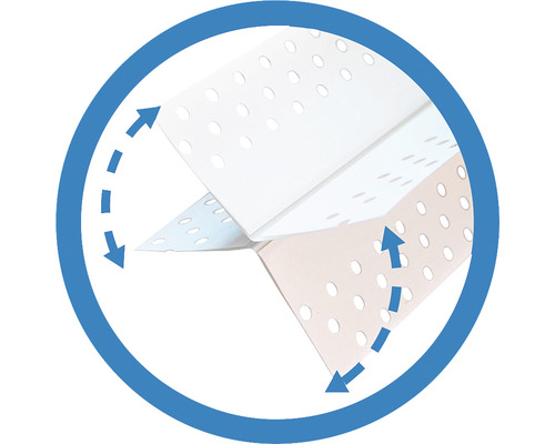 Profil d''enduit réglable pour une adaptation flexible à différents angles