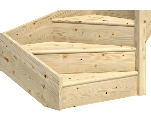 Vue détaillée d''escalier en bois