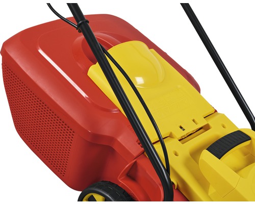 Vue de dessus d''un bac de ramassage pour tondeuse à gazon