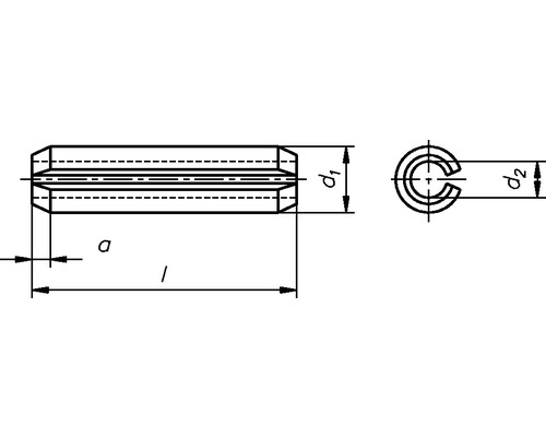 Dessin technique d''une douille de serrage avec indications de mesure