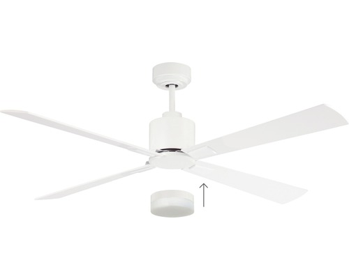Weisser Deckenventilator mit Beleuchtung