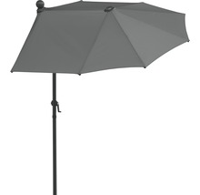 Parasol gris avec mécanisme à manivelle