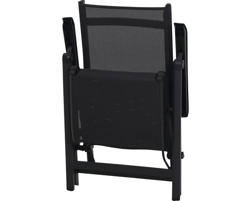 Gartensessel aus Aluminium und Textilgewebe, Rückansicht