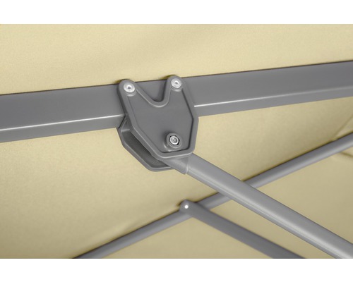 Vue détaillée de la pièce de connexion d''un parasol