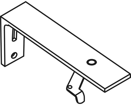 Angle de montage y compris barre de serrage en aluminium blanc