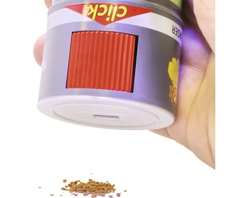 Aquarienfutter-Dosierer gibt Futterpellets ab