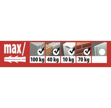Chevilles pour cadre en métal MRD-T Window 10/182, 6 unités