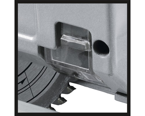 Detailansicht einer Kreissäge mit Sägeblatt