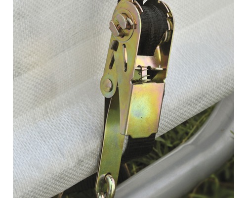 Sangle d''arrimage avec cliquet pour sécuriser le chargement