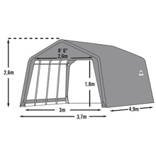 Einzelgarage ShelterLogic In-a-Box 370x490 cm grau;