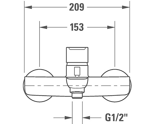 Dessin technique d''un robinet avec dimensions