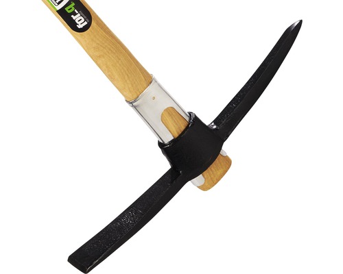 Pioche avec manche en bois