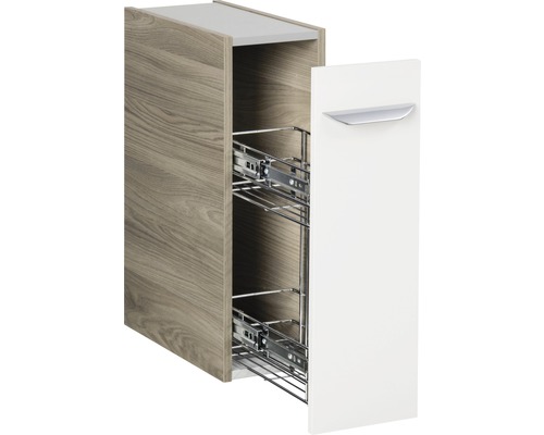 Meuble de cuisine avec coulissant et paniers en fil métallique