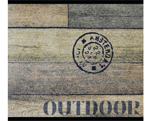Fußmatte mit Aufdruck ''Amsterdam'' und der Aufschrift ''Outdoor''